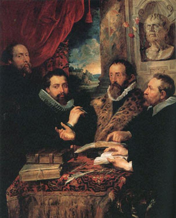 Peter Paul Rubens Fustus Lipsius and his Pupils or The Four Pbilosopbers (mk01) oil painting image